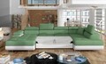 Coltar extensibil dreapta 6 locuri ELTAP, Rod-09, Rodrigo, 345x202x90 cm, lemn/poliester, verde deschis/alb
