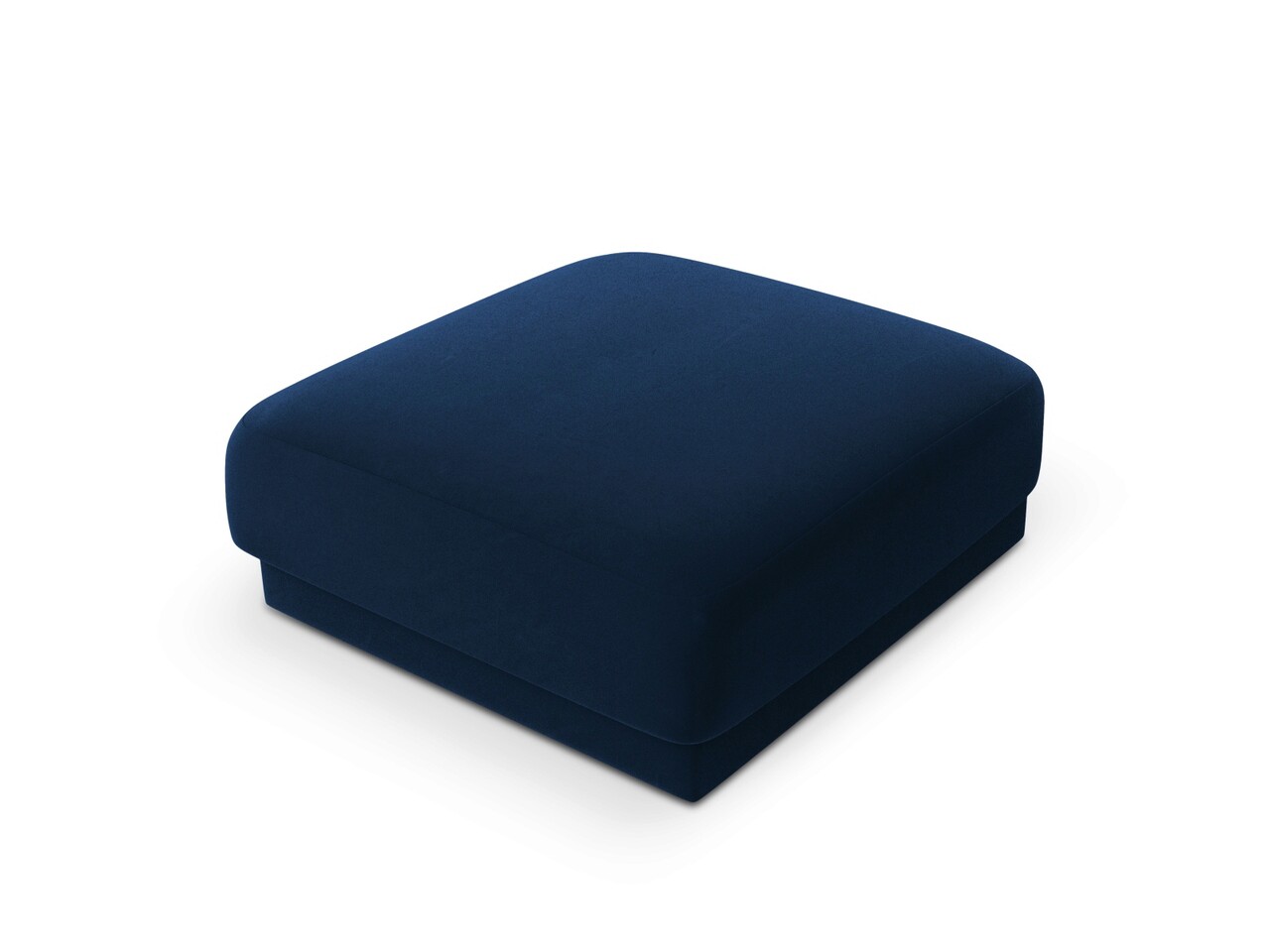 Taburet, Miley, Micadoni Home, BL, 85x85x42 cm, catifea, albastru regal - 2 | YEO