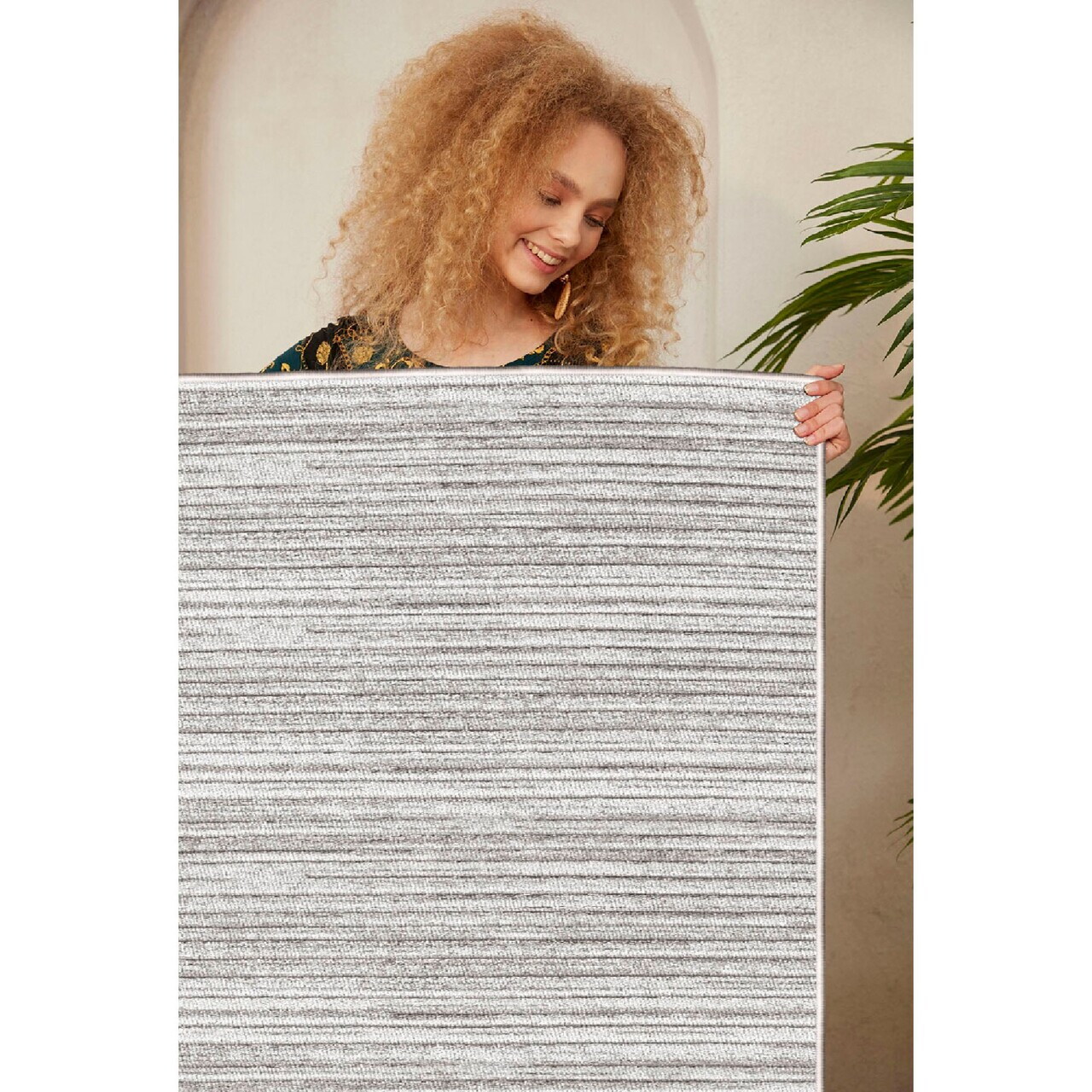 Covor, Eexfab839-Klm, 160x230 cm, Bej / Gri — imaginea 4