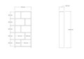Corp biblioteca, Asse Home, Jordan, 70x161.8x22 cm, Maro