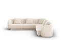 Coltar reversibil 5 locuri, Tulum, Cosmopolitan Design, 255x255x70 cm, tesatura chenille, bej deschis