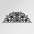 Decoratiune de perete, Vaveyla, metal, 160 x 57 cm, negru