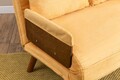 Canapea extensibilă cu 2 locuri, Futon, 859FTN2720, Metal , Galben mustar