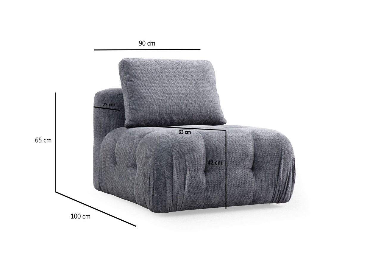 Fotoliu, Atelier del Sofa, 560ARE4119, Lemn de fag / PAL, Gri