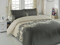 Lenjerie de pat dubla King (EU) Mixscarlet - Beige, Eponj Home, 3 piese, 260x220 cm, amestec bumbac, multicolor