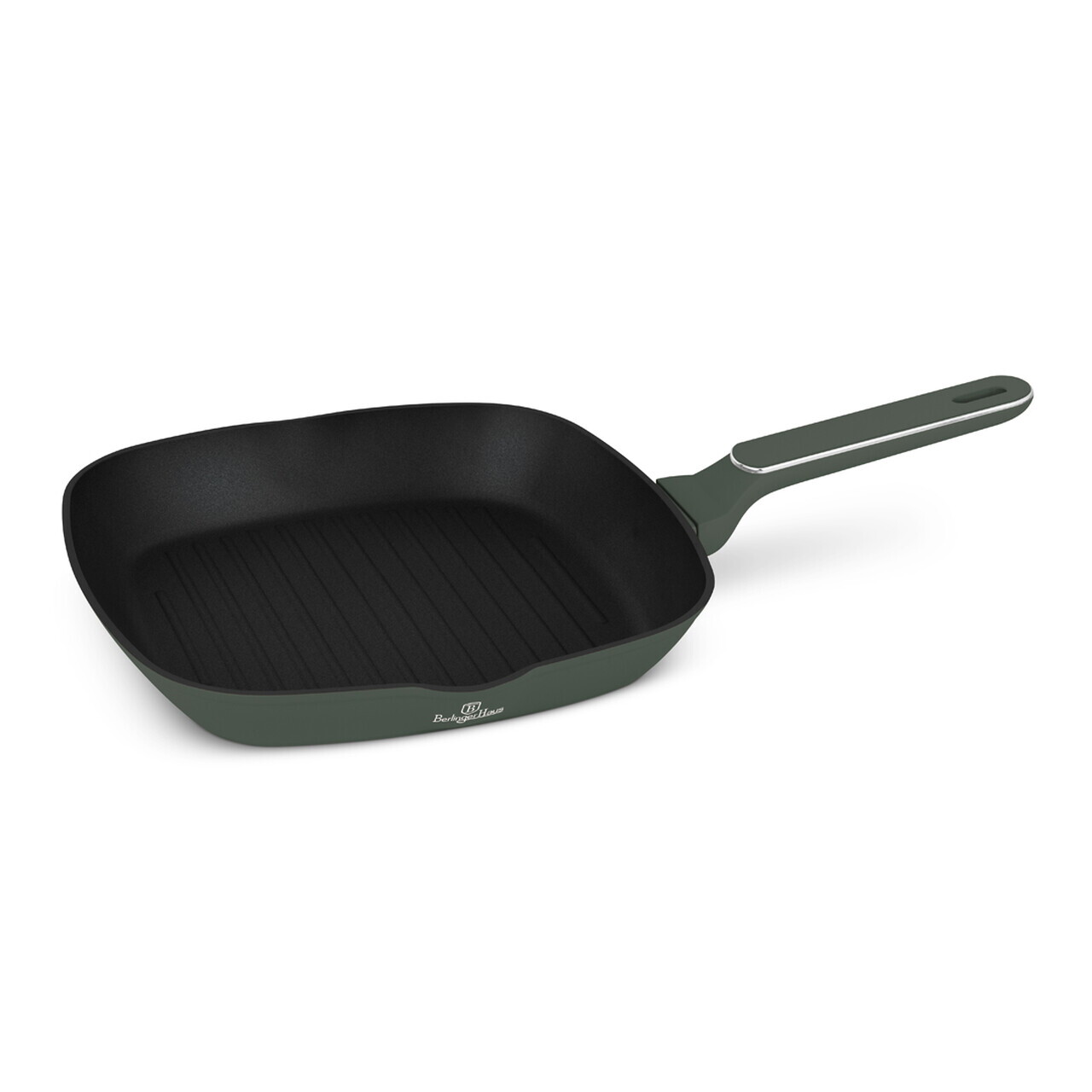 Tigaie grill Berlinger Haus, Matte Green, 28 cm, 2.1 L, aluminiu forjat, verde mat - imagine 2