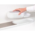 Set organizator chiuveta cu suport de uscare vase, Brabantia, SinkStyle Mineral, 75x13x15 cm, plastic/inox, alb