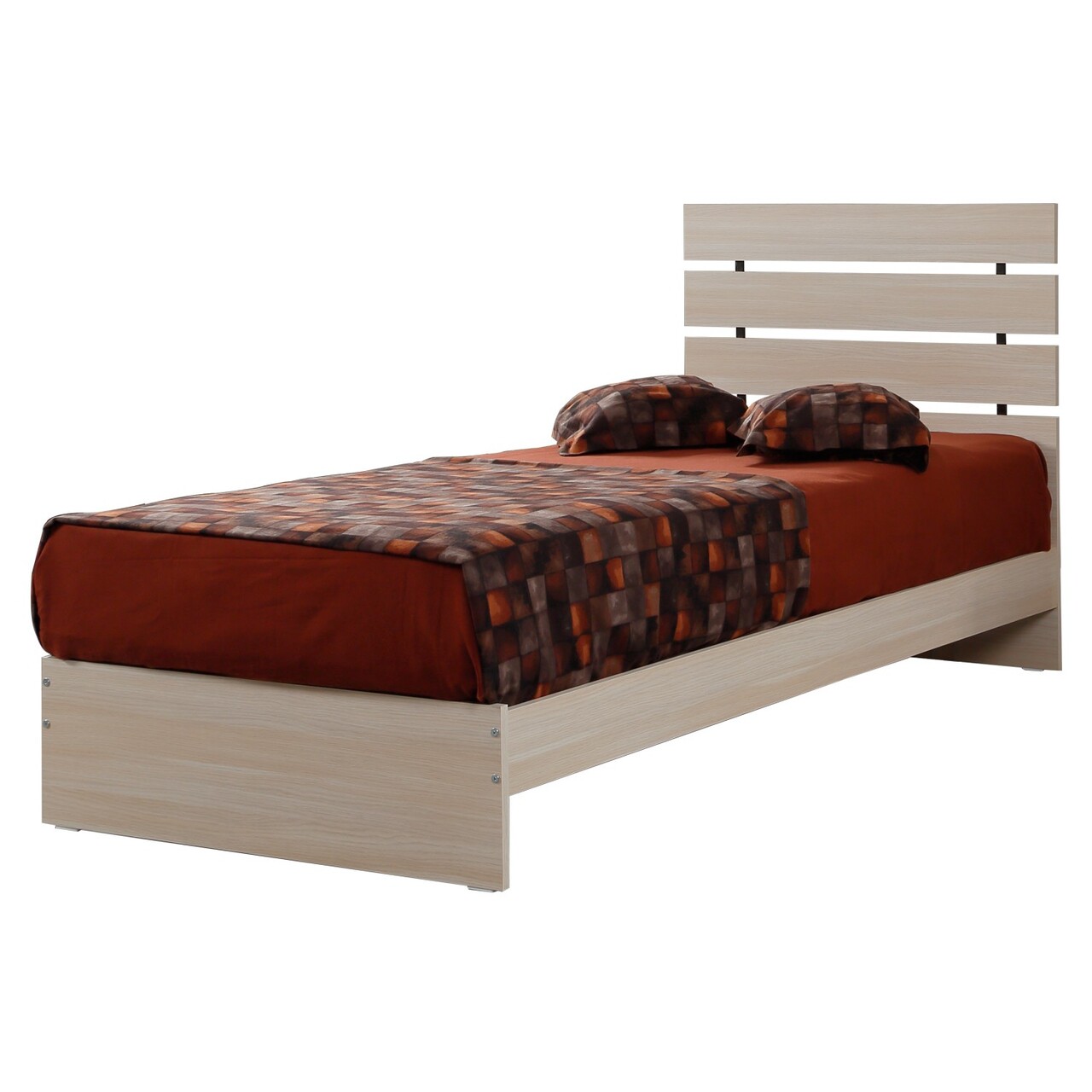 Pat de o persoană, Comforty, Fuga 100, 105x100x205 cm, PAL, Stejar - 2 | YEO