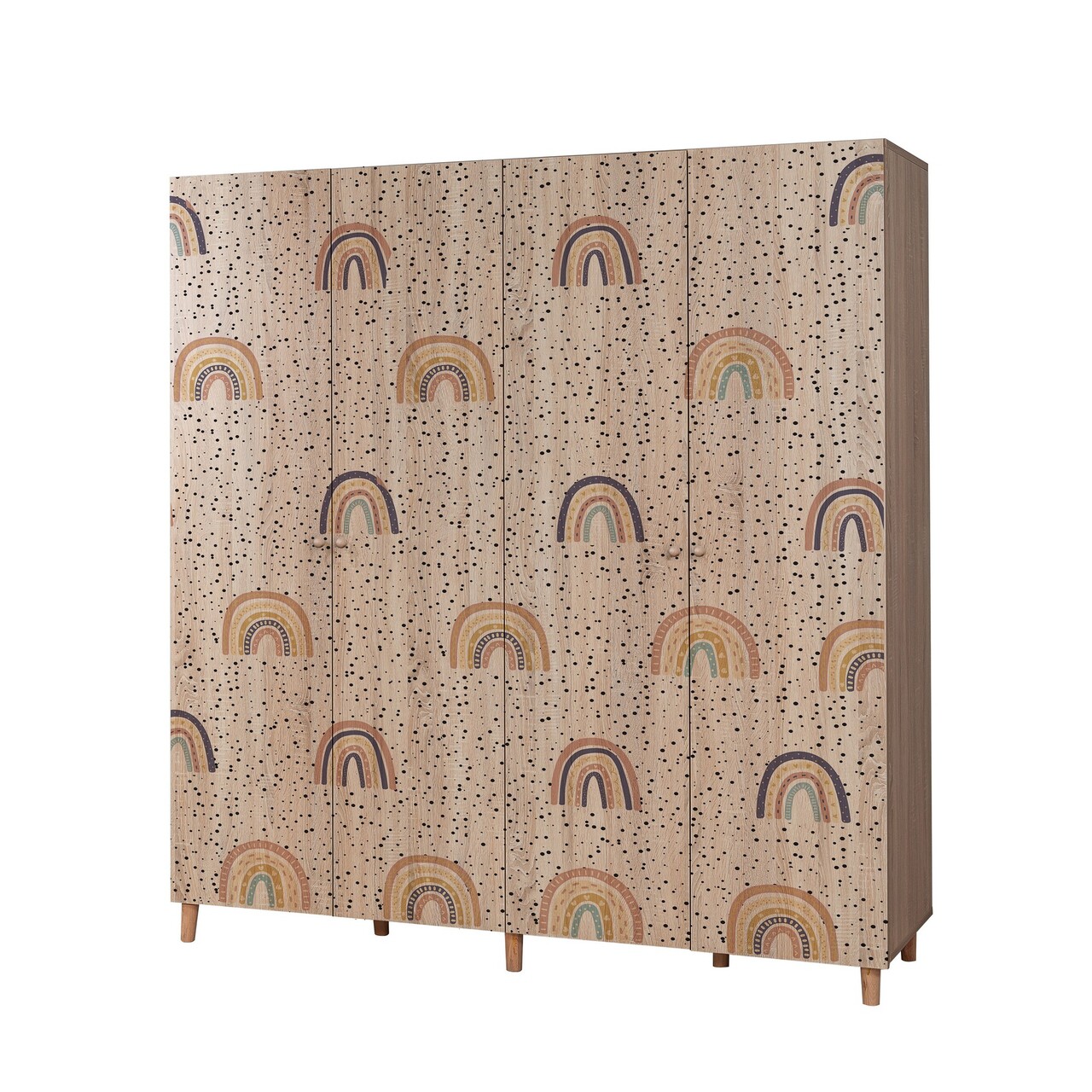 Dulap pentru haine, Vella, Loni 4 -912, 180x192x52 cm, PAL, Sonomo - 2 | YEO