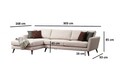 Coltar, Artie, 560ARE1151, Lemn de fag / PAL, Bej