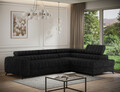 Coltar extensibil dreapta 5 locuri ELTAP, RT-06AU, Kanedo, 269x204x86 cm, lemn/poliester, negru