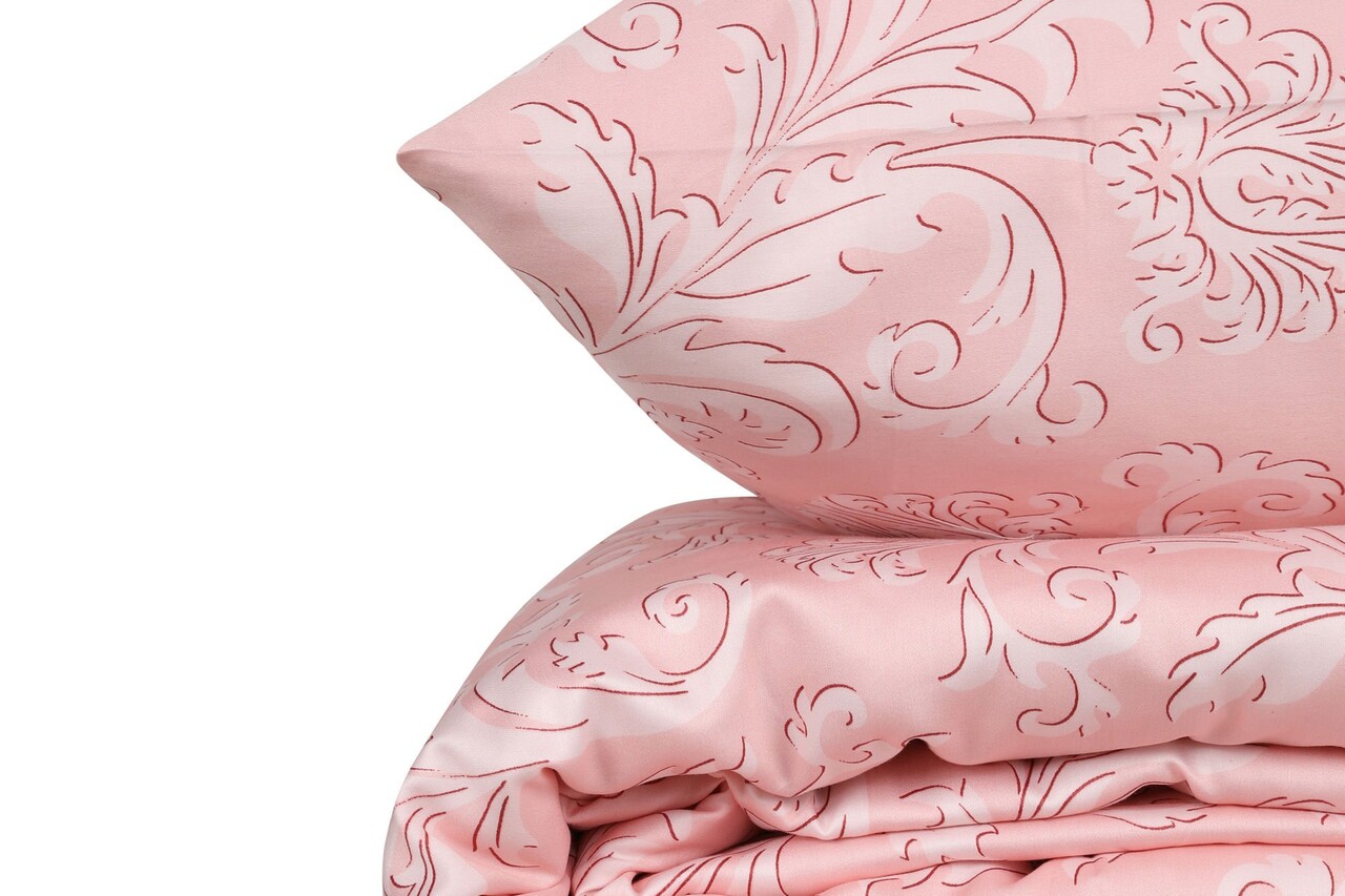 Lenjerie de pat dubla King (BL), L'essentiel Maison, Verano, Roz pudra - imagine 4