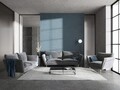 Canapea, Verveine, Mazzini Sofas, 3 locuri, 212x95x96 cm, catifea, gri deschis