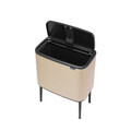 Cos de gunoi cu soft touch, Brabantia, Bo Touch Metallic, 36 L, 31.2x54x68 cm, otel, auriu