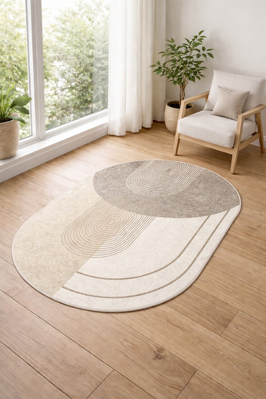 Covor, CLR-0000447-004, 80x250 cm, Poliester, Alb
