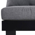 Set mobilier pentru exterior, 4 piese Alora, 235x235x65 cm, aluminiu/poliester, negru/gri