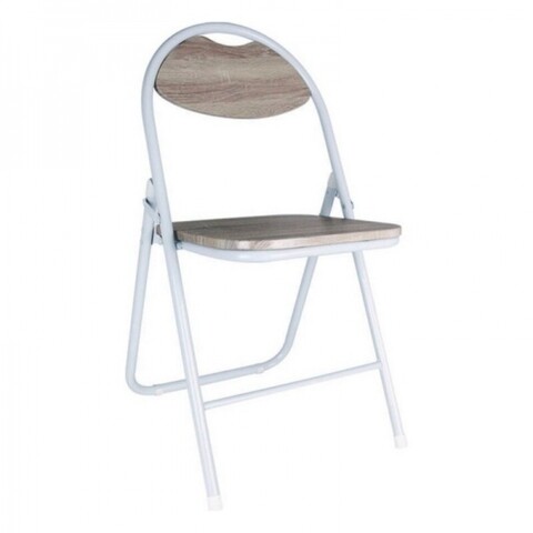 Scaun pliabil confortime, 44x4x80 cm, lemn/metal, alb