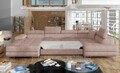 Coltar extensibil dreapta 6 locuri ELTAP, Rod-43, Rodrigo, 345x202x90 cm, lemn/poliester, roz deschis
