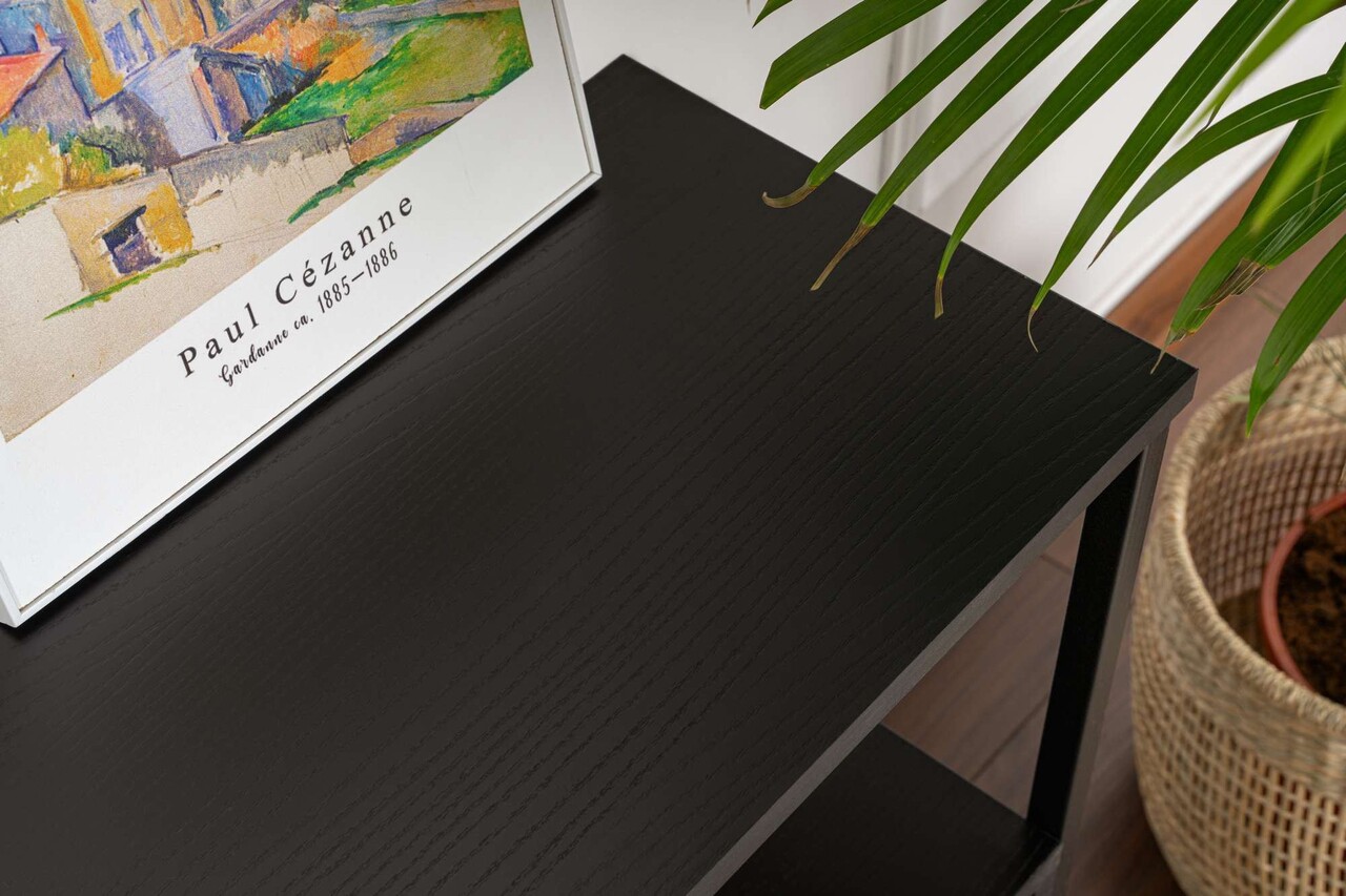 Consola, Hanah Home, Solace, PAL, Negru lemn / Negru - imagine 5