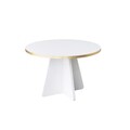 Masuta de cafea, Neostill, Mushroom, 60x40x60 cm, PAL, Aur/Alb