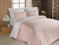 Lenjerie de pat dubla, 6 piese, 240x260 cm, 100% bumbac satinat, Cotton Box, Pink
