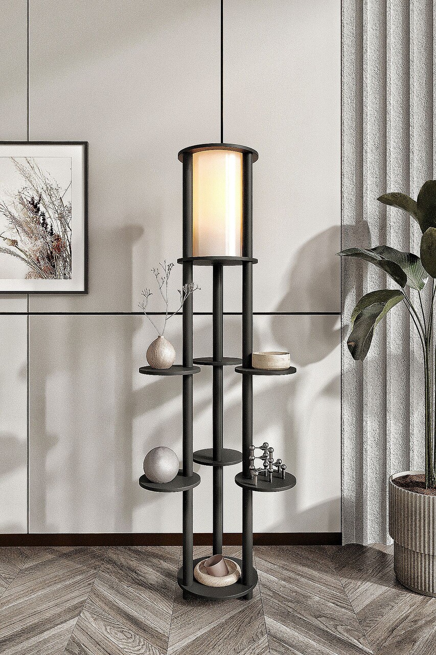 Lampadar, L'essentiel Maison, 666PTR1155, Negru