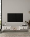 Comoda TV, Hanah Home, Orion, 150x44.6x29.6 cm, PAL , Alb / Argintiu