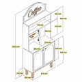 Dulap de bar pentru cafea, Hommy Craft, Bohem 859, PAL, Crem
