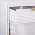 Bufet inferior Creaciones Meng, 80x36.5x85.5 cm, MDF, alb/auriu