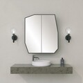 Dulap de baie, Neostill, Quartz Cabinet, 12x45x50 cm, MDF , Negru