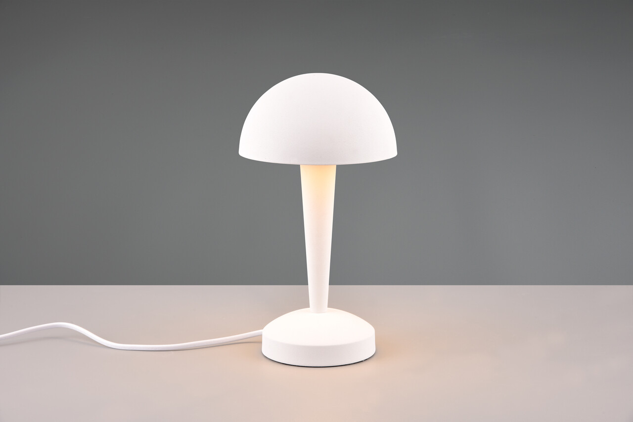 Lampa de masa Canaria, RL, 15x26.5 cm, 40W, 1x E14, metal, alb mat