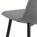 Scaun Fox, Signal, 44x39x86 cm, textil/otel, gri/negru