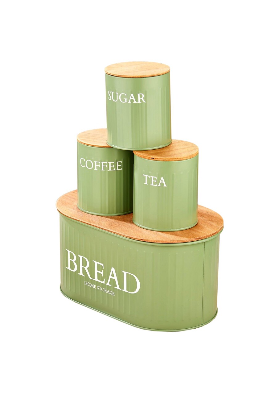 Set recipiente depozitare, Hermia, 289ALV1118, Dimensiune: 10 x 11 x 10 cm (3 bucăți), Verde - view 5