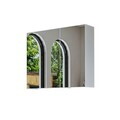 Dulap de baie cu oglindă, Hanah Home, 2200, 75x60x14.2 cm, MDF, Alb