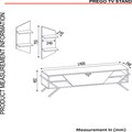 Mobilier pentru living Prego, Tera Home, 3 piese, 140x34.8x49.2 cm, maro