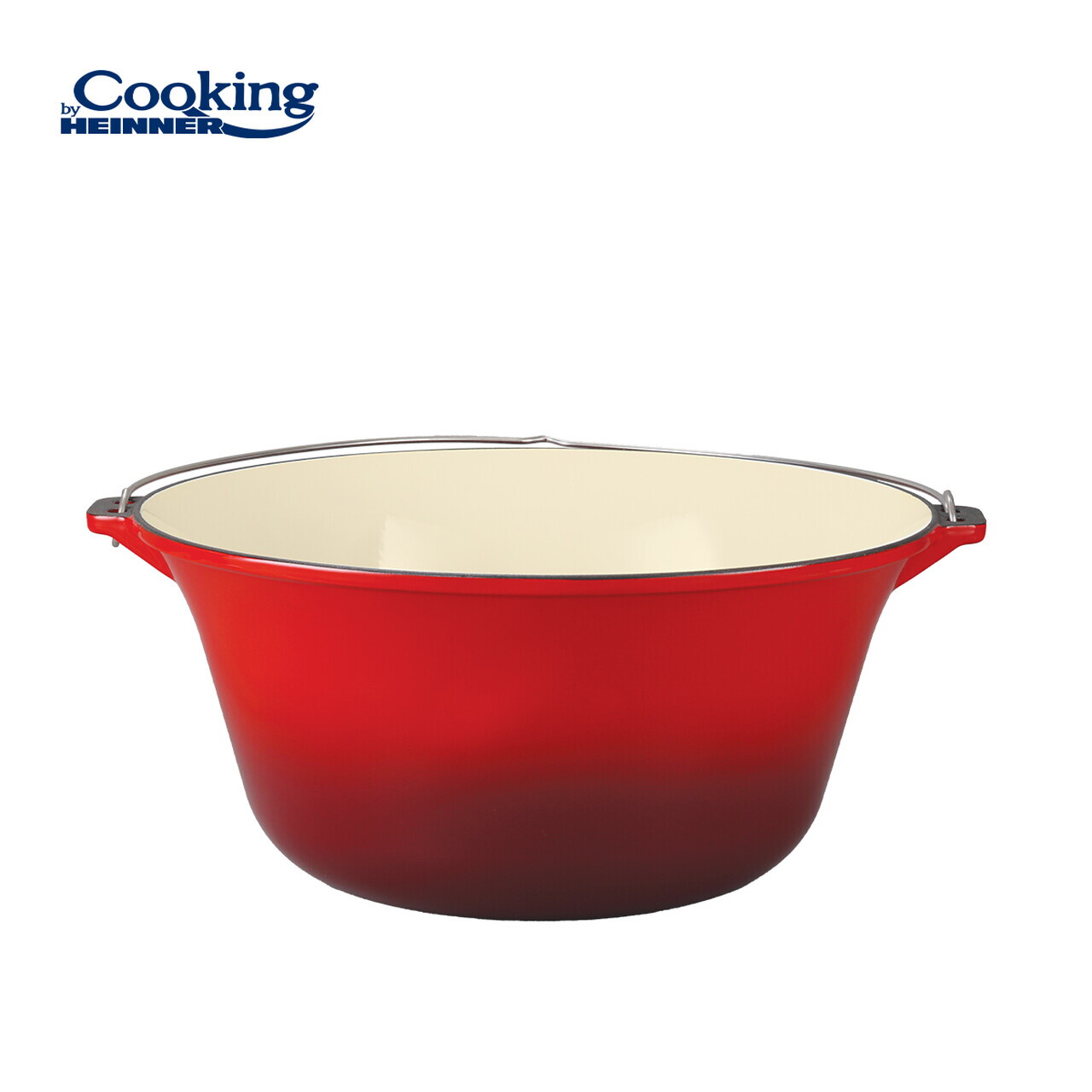 Ceaun Cooking by Heinner, 49x23 cm, 22 L, fonta emailata, rosu - view 4