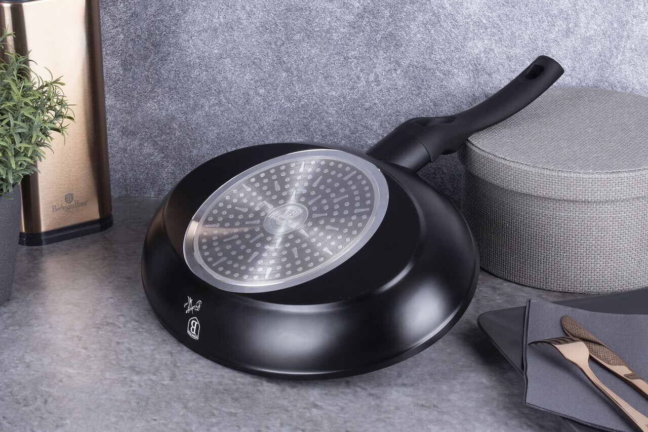 Tigaie pentru peste Berlinger Haus, Black Rose, 35 cm, aluminiu forjat, negru - imagine 5