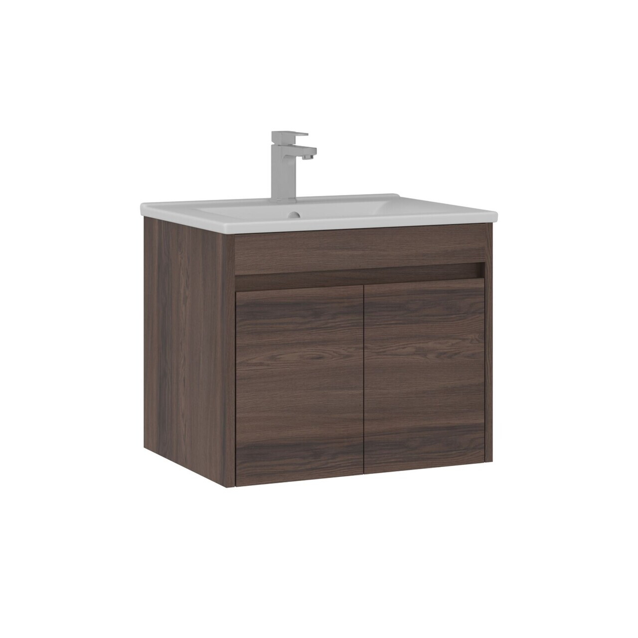 Dulap de baie cu chiuvetă, Hanah Home, Side 65 v2, Maro inchis — imaginea 4
