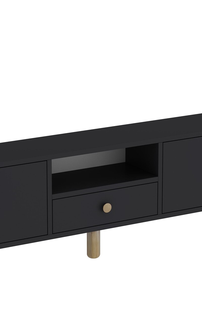Comoda TV, Hanah Home, 1310-DROP-1, 140x45x30 cm, PAL , Stejar antracit / safir - view 6