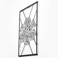Decoratiune de perete, Hypnosis 3, Metal, Dimensiune: 39 x 67 cm, Negru