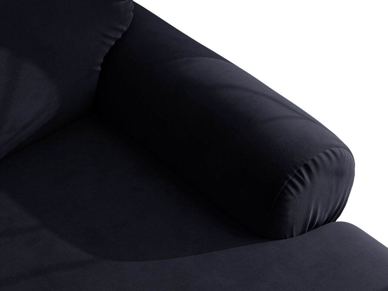 Coltar simetric 5 locuri, Ophelia, Micadoni Home, 259x259x84 cm, catifea, albastru regal — imaginea 4