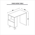 Birou Paris, Maison in Design, 90 x 50 x 75 cm, PAL, alb
