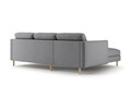 Coltar stanga 3 locuri, Eden, Micadoni, 250x150x90 cm, catifea, gri