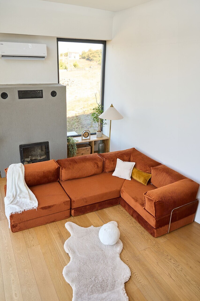 Coltar, Atelier del Sofa, 118FVL1401, Tesatura plus reiata, Caramiziu