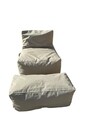 Set fotolii tip puf (2 piese), Pufito, 535PFT1209, Poliester, Bej