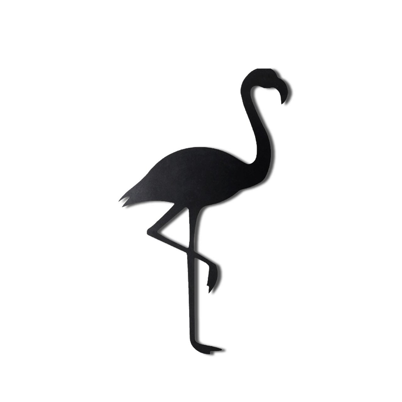 Decoratiune de perete, Flamingo Silhouette, Metal, Dimensiune: 51 x 30 cm, Negru - 1 | YEO