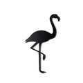 Decoratiune de perete, Flamingo Silhouette, Metal, Dimensiune: 51 x 30 cm, Negru