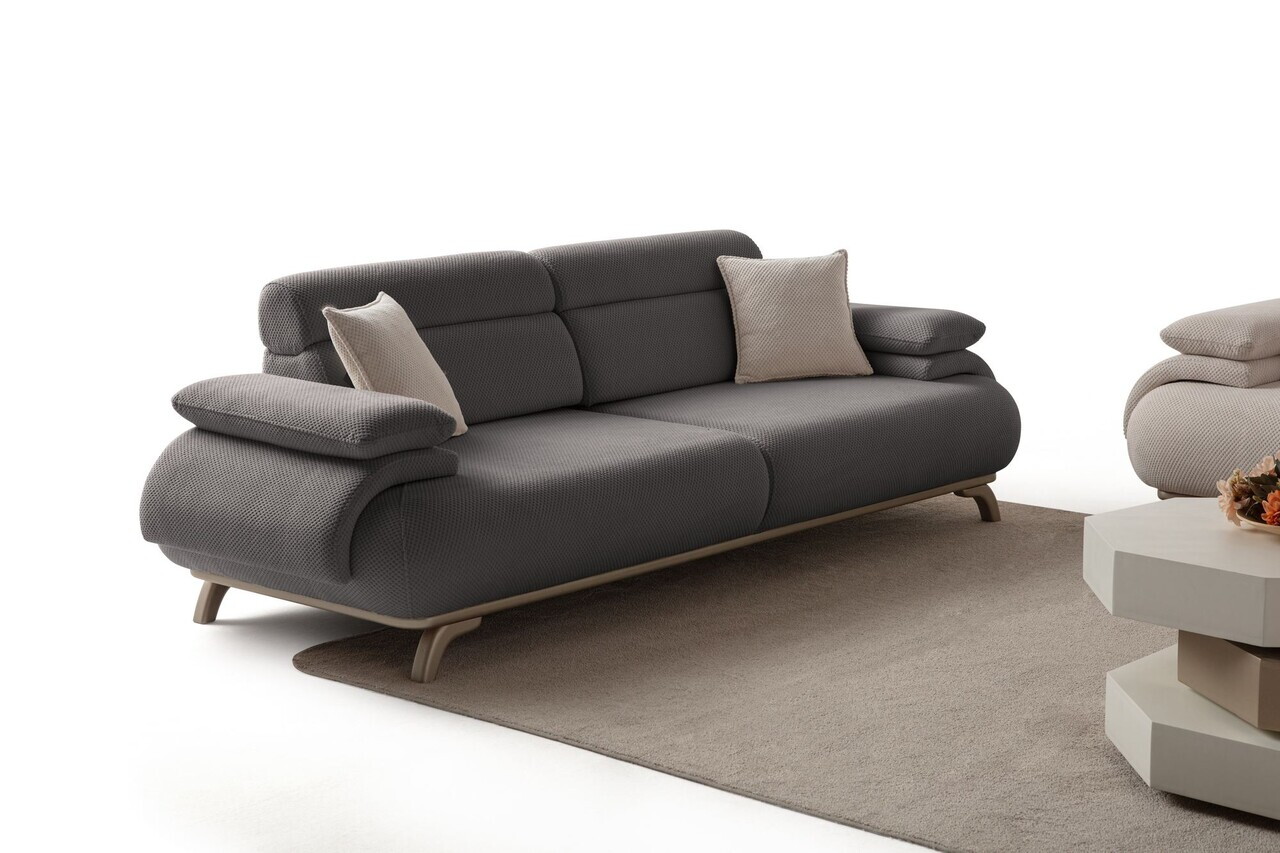 Canapea 3 locuri, Atelier del Sofa, 752EST1136, Lemn de carpen/PAL melaminat, Antracit - view 8