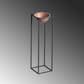 Ghiveci, GED-020-B, 28x80x28 cm, Metal, Negru/Cupru