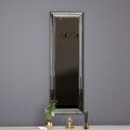 Oglinda decorativa, Siam, Boss, 30x90x3 cm, MDF , Argintiu